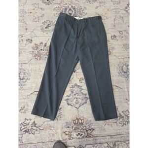 #474 Haggar Pants Men 36x29 Charcoal Casual Zip Fly dress pants polyester